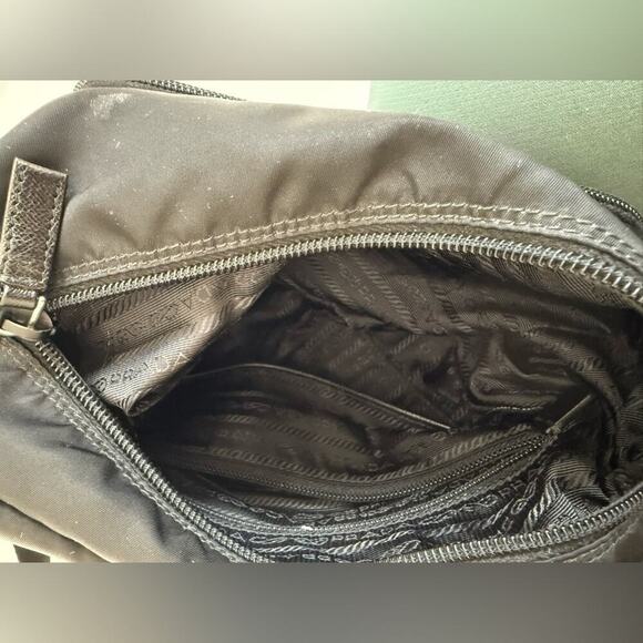 Prada Vela Sport Nylon Crossbody Shoulder Bag Black - Picture 6 of 8